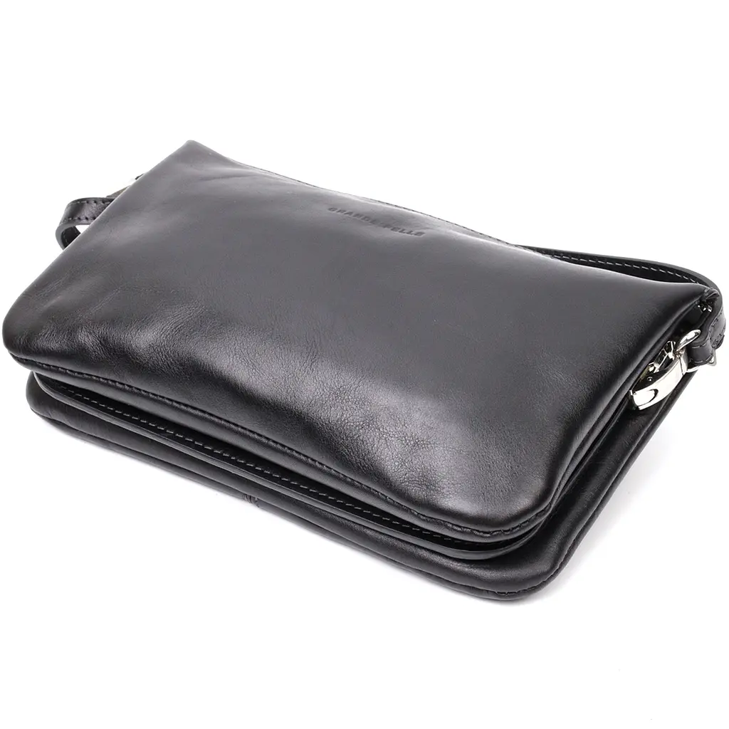 Кожаная женская сумка Grande Pelle 26х15.5х3 см sum0023600 - фото 4