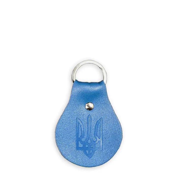 Шкіряний брелок Патріотичний синьо-жовтий - фото 5