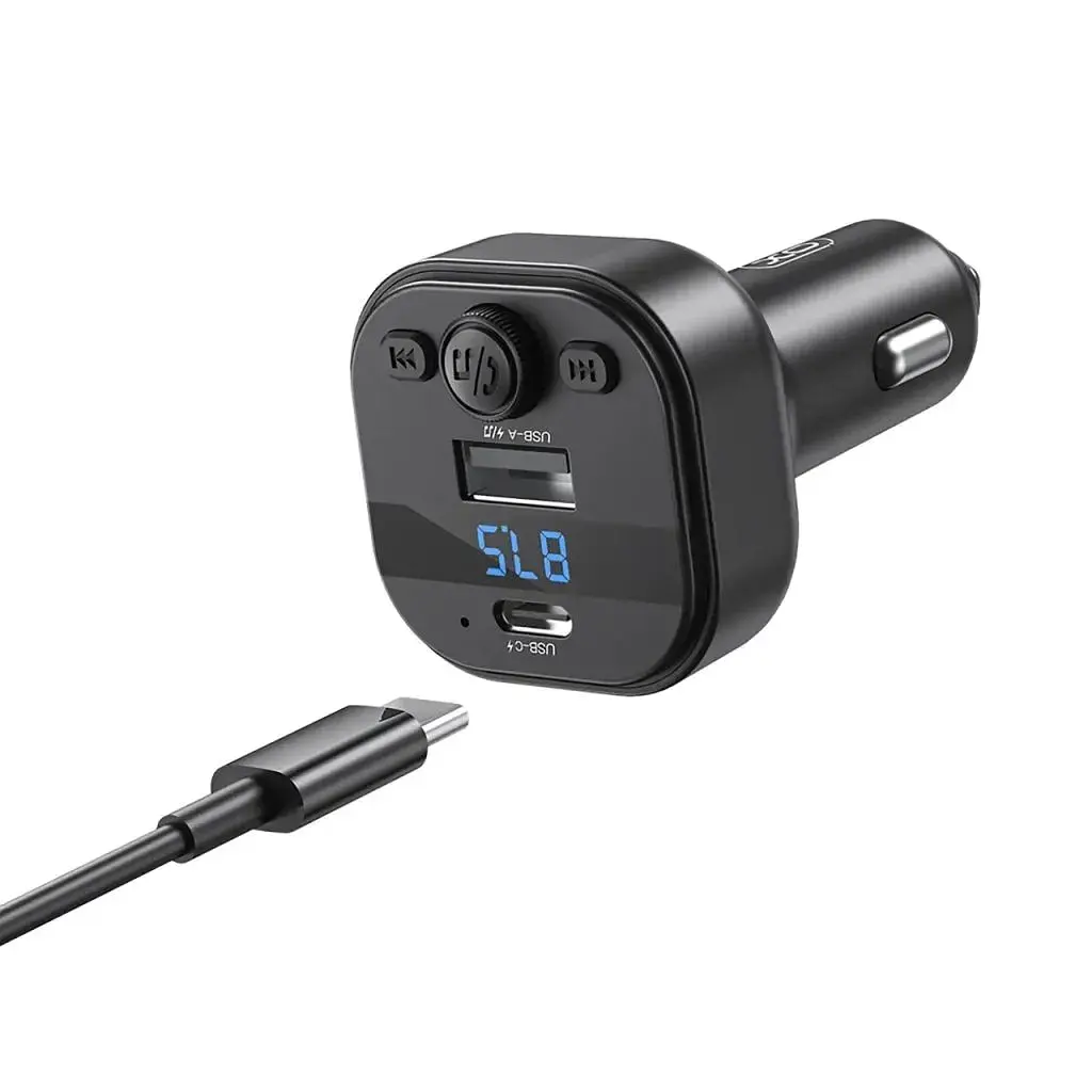 FM модулятор XO BCC18 USB-A OTG/USB-C Black (BCC18.black) - фото 2