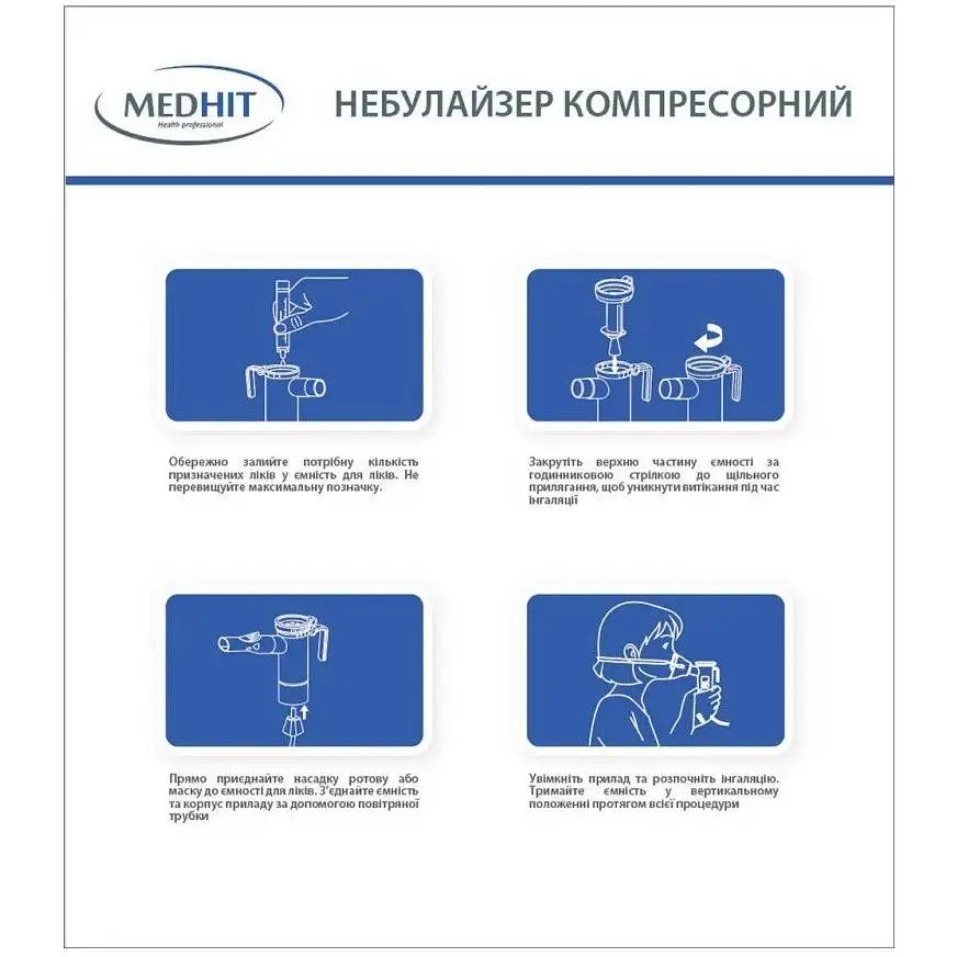 Ингалятор (небулайзер) Medhit Care компрессорный - фото 5