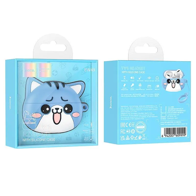 Наушники Hoco EW48 TWS |BT5.3, 30/300mAh, 4h| glacier cat - фото 4