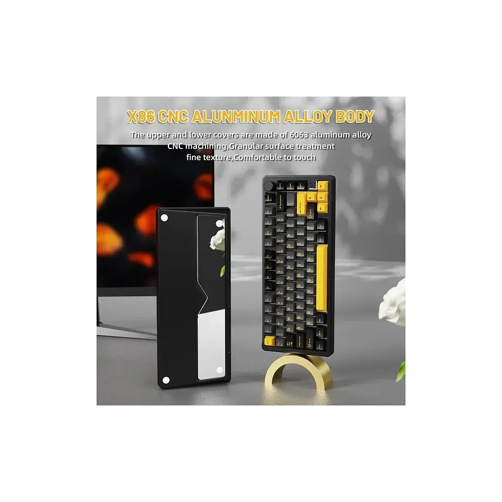 Клавіатура Attack Shark X86 RGB Wireless/Bluetooth/USB UA Star Black (X86SB_AS) - фото 5