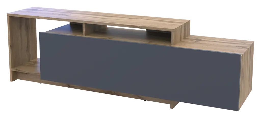 Стінка у вітальню Doros U2 Тахо Графіт ДСП 160х38х48 см (41510106) - фото 7