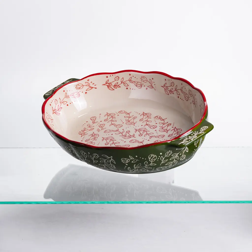 Форма для запекания Vintage 35×22×5 (см) овальная форма для выпекания в духовке с ручками Зеленый Yiwu HM05-03 - фото 6