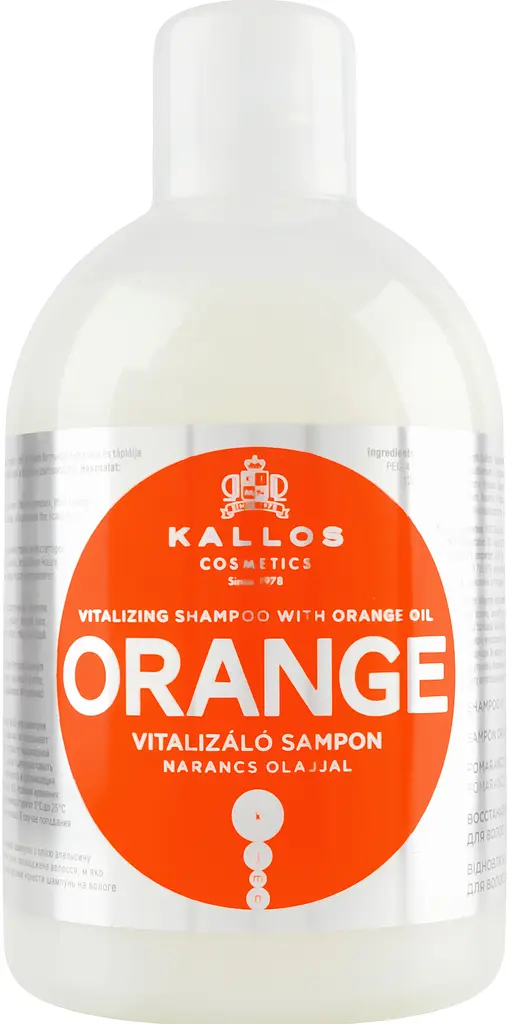 Шампунь для волосся Kallos Cosmetics KJMN Orange зміцнюючий з маслом апельсина, 1 л - фото 4