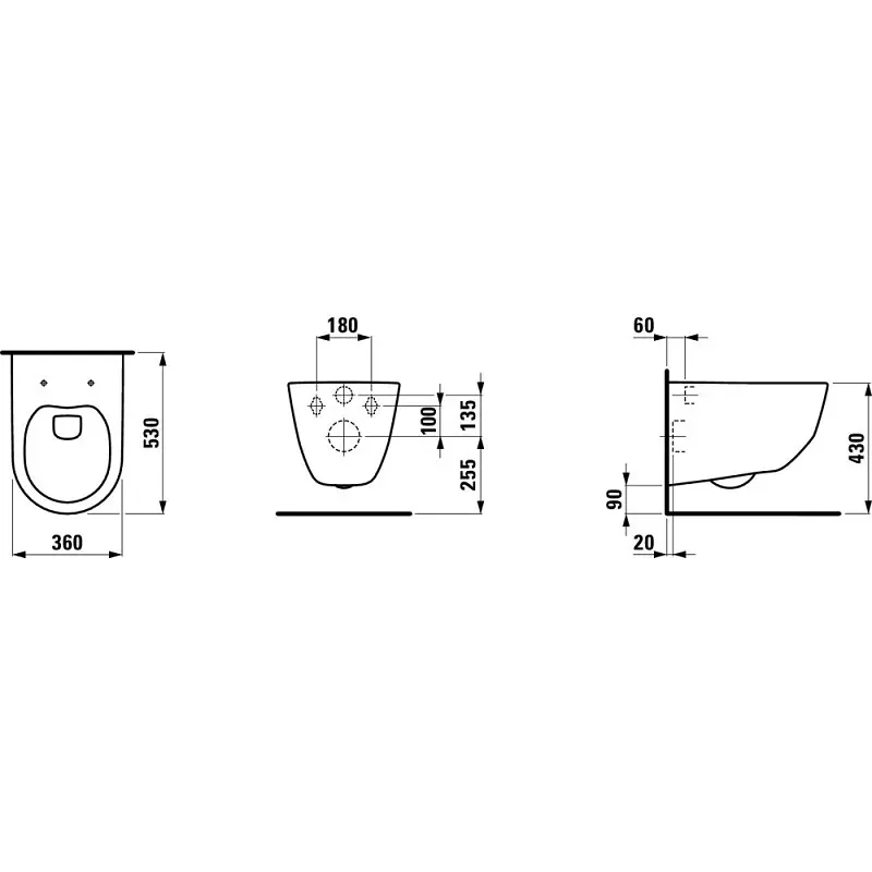 Комплект інсталяція Geberit Duofix 458.126.00.1 + унітаз Laufen Pro Rimless H8619570000001 з кришкою Soft Closing, Білий - фото 4