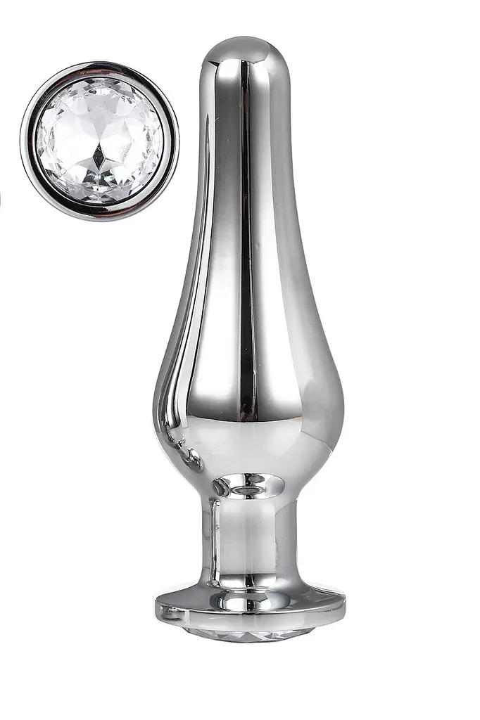Dt21825 анальна пробка конічної форми Dream Toys Gleaming Love Silver Pleasure Plug L - фото 2