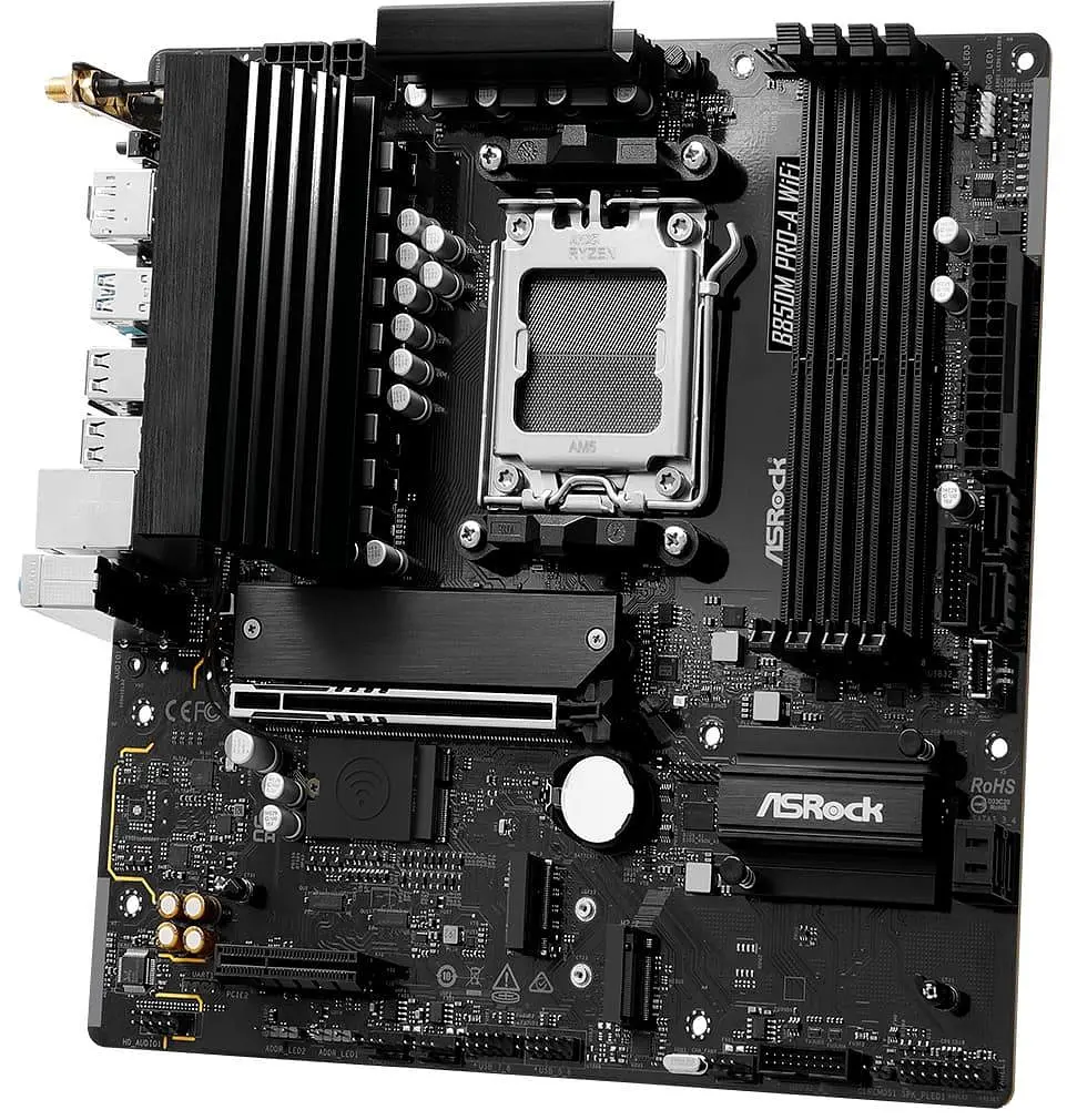 Материнська плата AsRock B850M PRO-A WIFI (B850M PRO-A WIFI) (Socket AM5, AMD B850, Micro-ATX) - фото 3