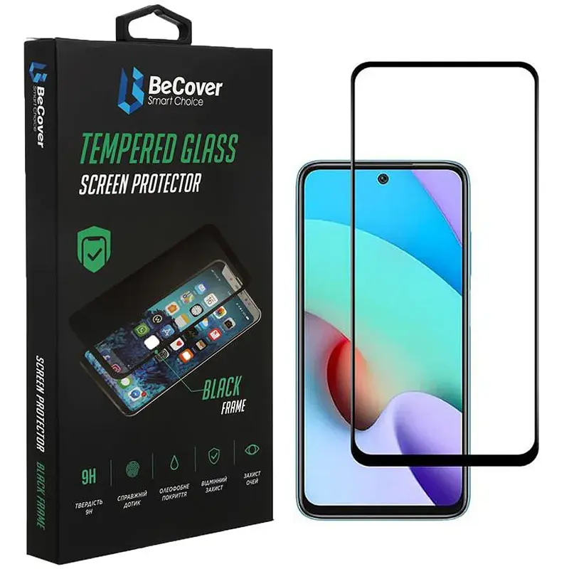 Скло захисне BeCover Xiaomi Redmi 10 2022 / 10 Prime 2022 Black (708151) - фото 3