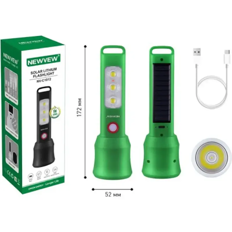 Ліхтар NEWVEW NV-C1012 1200mAh, Green (NWVW-NV-C1012-GN) - фото 4