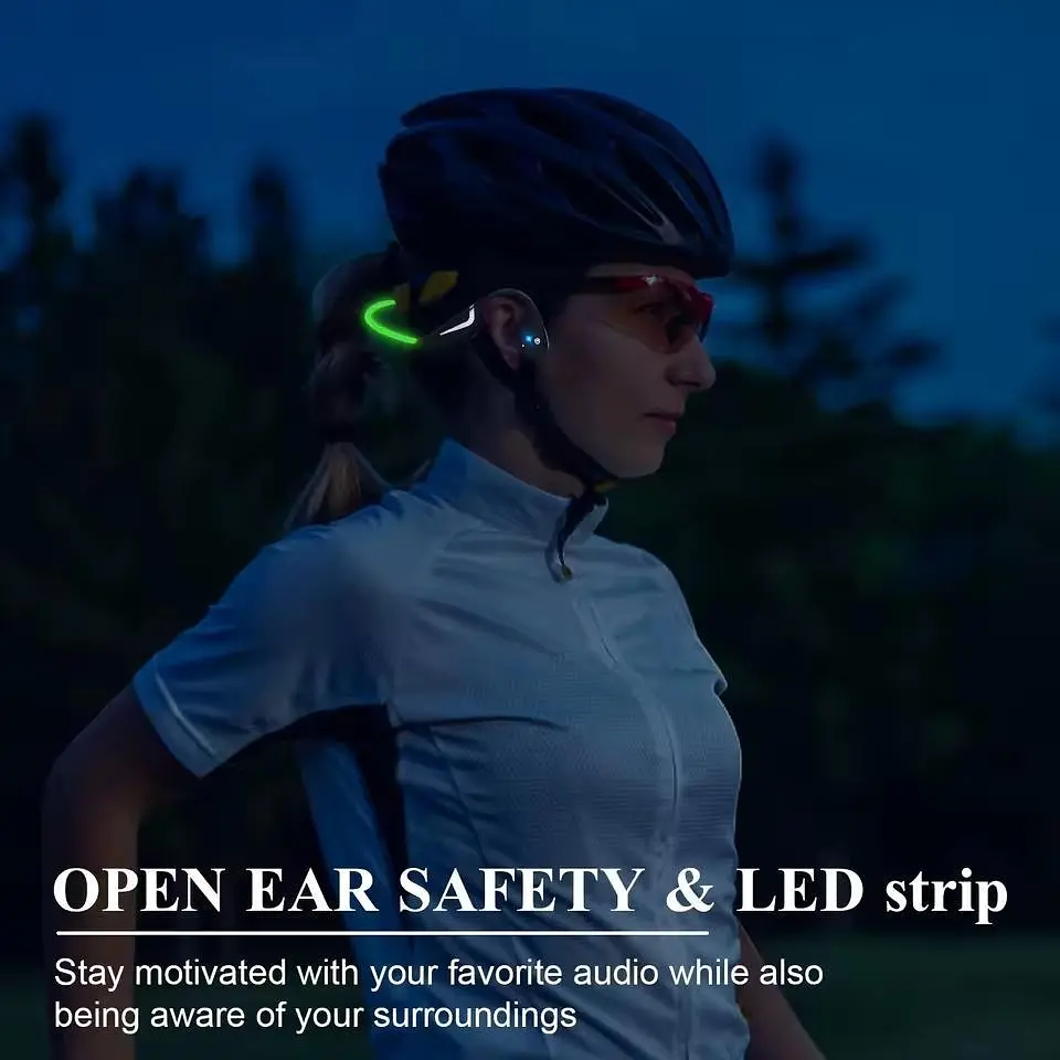 Беспроводные костные наушники Paramita DV68 Open-Ear с шумоподавлением зеленый - фото 3