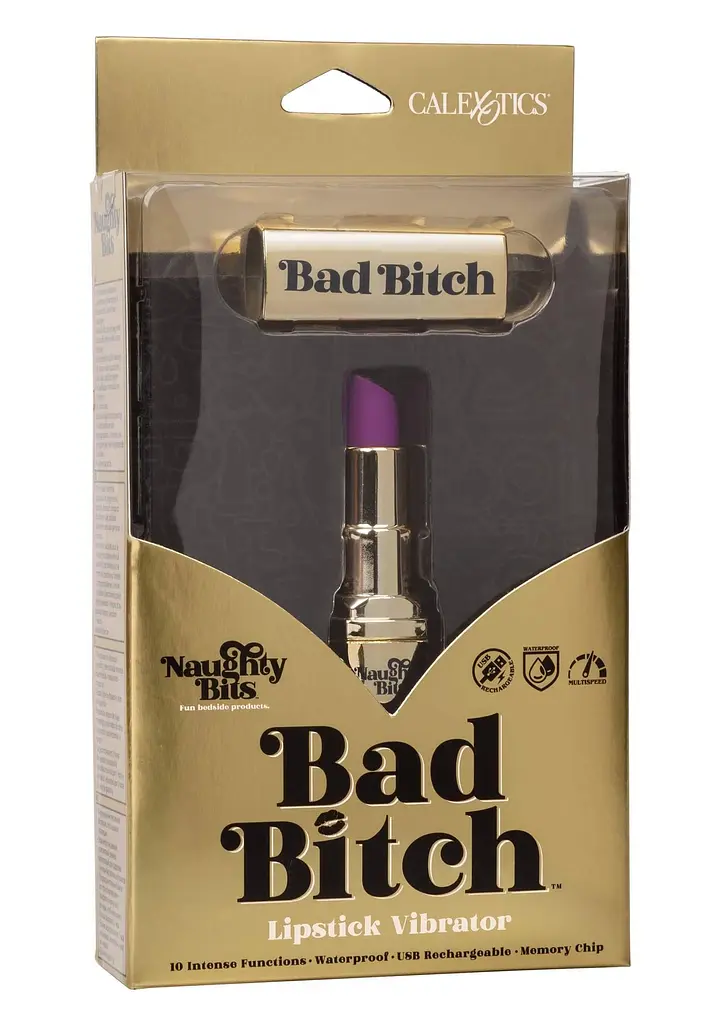 Міні-вібратор Calexotics Bad Bitch Lipstick, 7.5 см (золотий) - фото 9