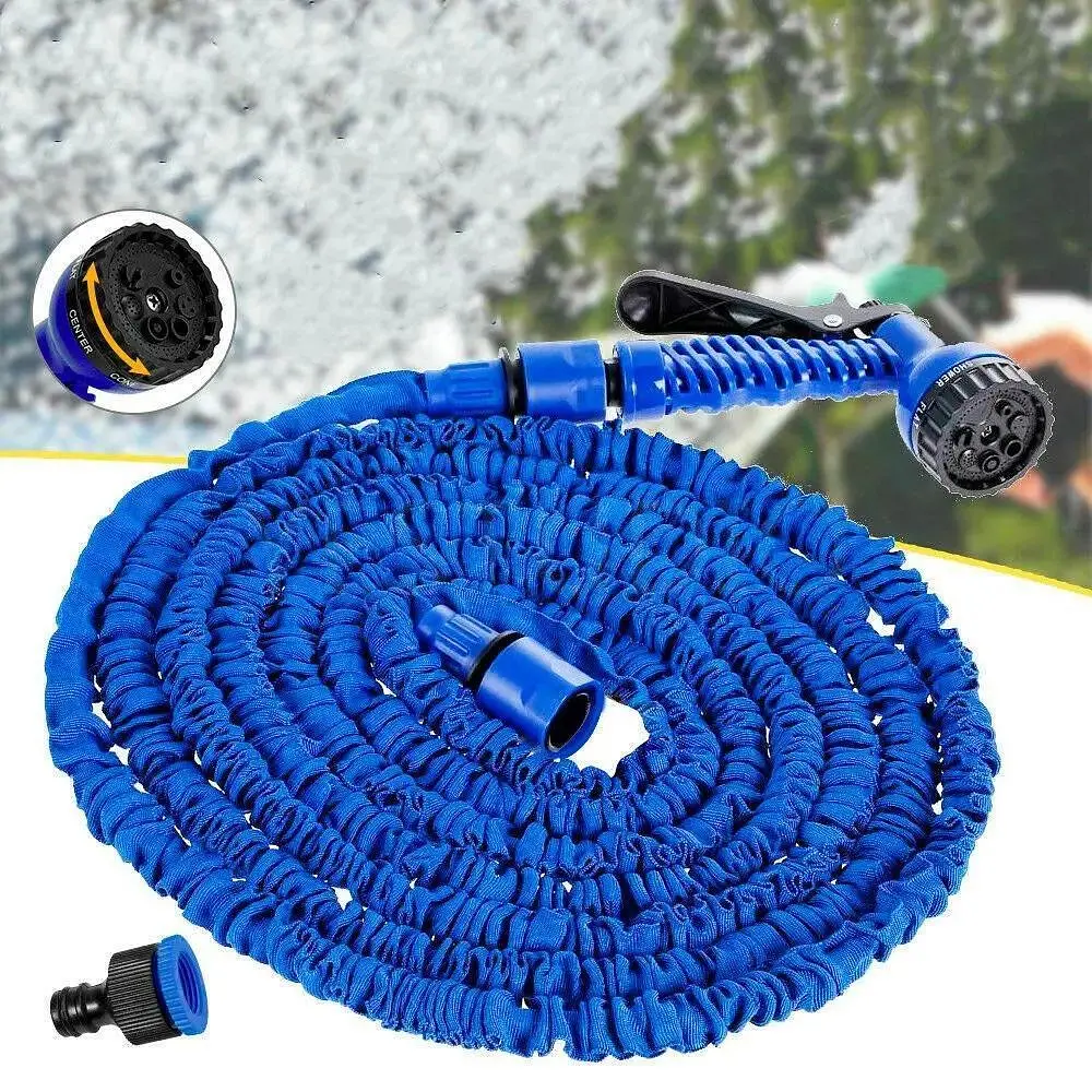 Шланг для поливу садовий Workpro Magic Hose 7.5 м, Шланг-Xhose, що розтягується, для саду та городу з розпилювачем (синій / зелений)  - фото 7