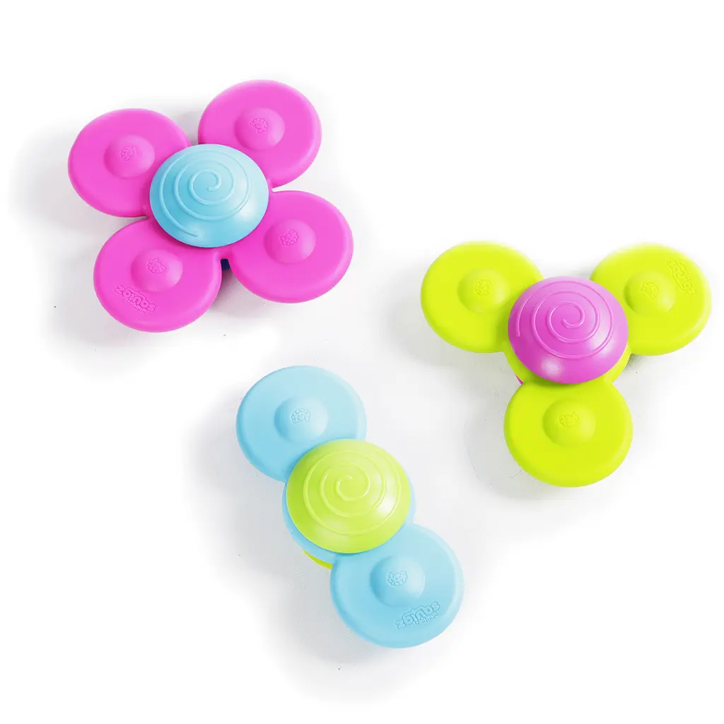 Набір прорізувачів-спіннерів із присосками Fat Brain Toys Whirly Squigz, 3 шт. (F210ML) - фото 2