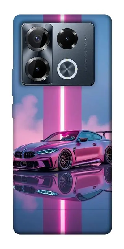 TPU чохол Demsky Pink neon car для Infinix Note 40 Pro 4G