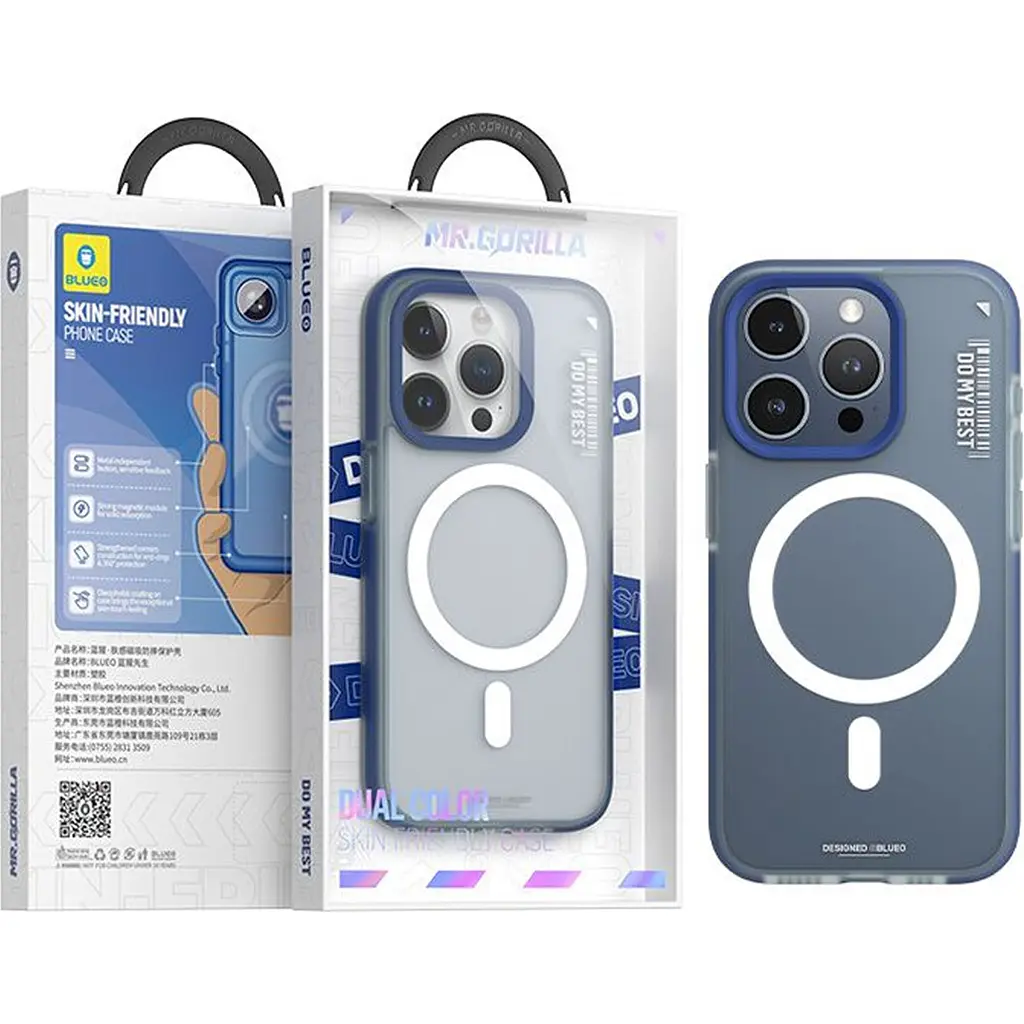 Чохол Blueo Dual Color Matte with MagSafe для Apple iPhone 15 Pro Max Dark Blue (B46-I15PMDBL) [102952] - фото 3