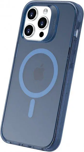 Защитный чехол Vokamo для iPhone 15 Plus с магнитным кольцом голубой (NVK010859) - фото 4