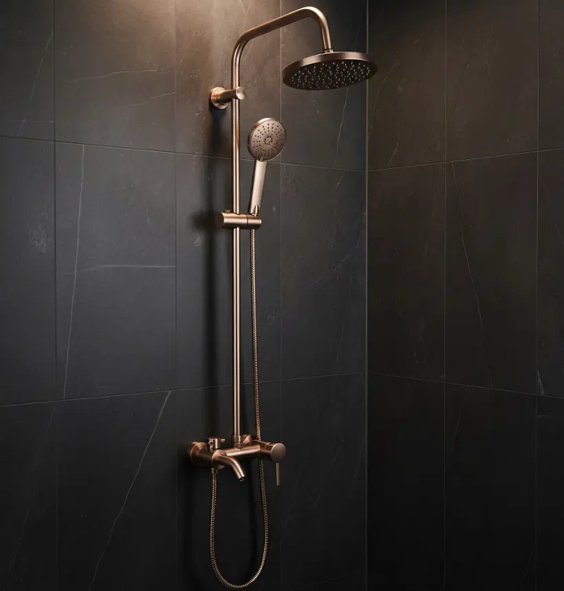 Душова система з виливом Rea Luis brushed copper REA-P7156 - фото 3