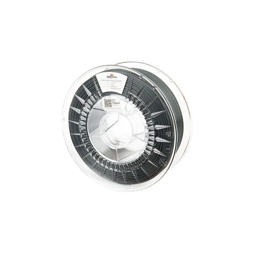 Пластик для 3D-принтера Spectrum PET-G Premium 1.75mm 1kg Grey, Anthracite, RAL 7016 (80833)