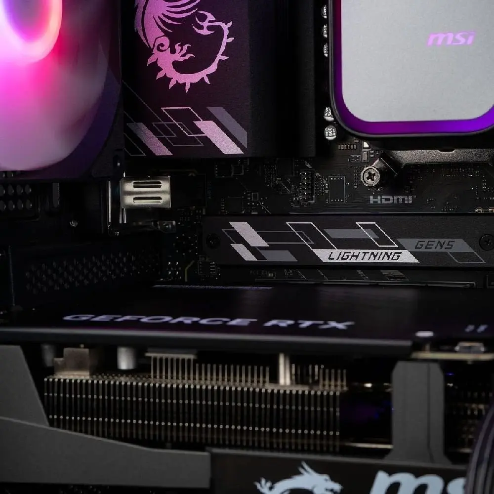 Комп'ютер Dragon Lucky Nyx Powered_by MSI (RTX 5080SHAD+R7 9800X3D) Black / AMD Ryzen 7 9800X3D (4.7–5.2 ГГц), 8 ядер / NVIDIA GeForce RTX 5080 / 64 ГБ (DDR5) / 1024 ГБ (SSD) - фото 11