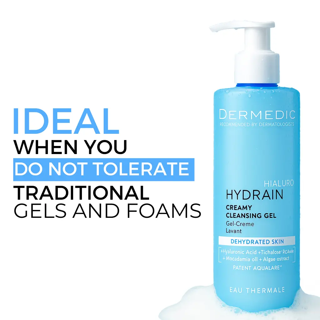 Гель для вмивання Dermedic Hydrain 3 Hialuro Creamy Cleansing Gel 200 мл (5901643170691/5901643178123) - фото 3