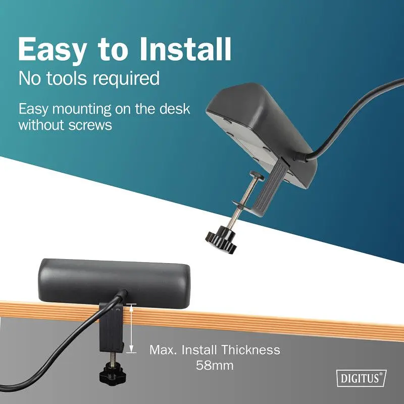 Блок розеток Digitus Office, 3xSchuko, 2xUSB-A, 1xUSB-C, 16A, 1.5 м, вилка Schuko, чорний - фото 8