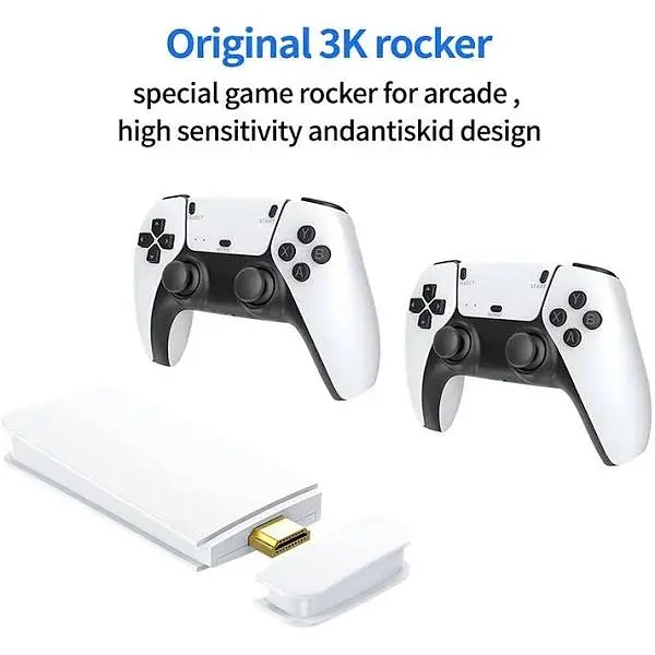 Ігрова консоль стик приставка до телевізора 64Gb 20000+ ігор Pro 4K Game Stick 3D HD з двома бездротовими джойстиками UKC M15 Plus - фото 4