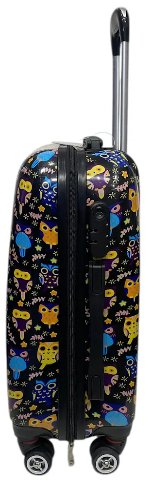 Валіза Worldline Airtex 809 Black Hibou полікарбонат 55×39×20 см S Різнокольорова - фото 5