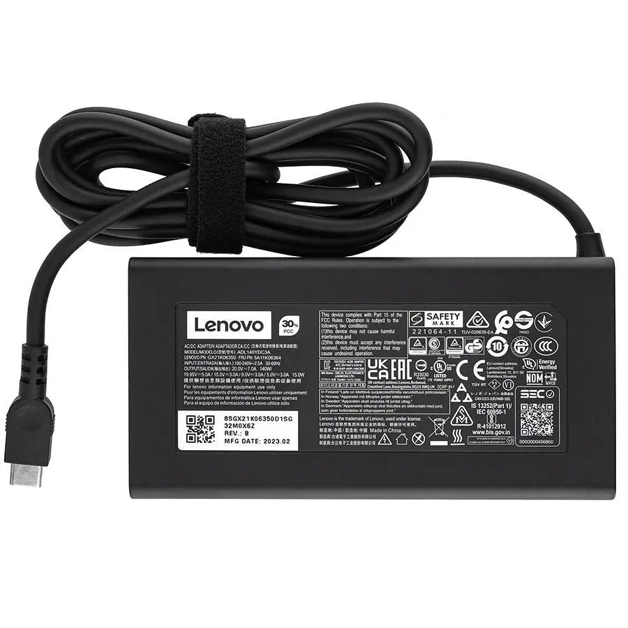 Блок живлення для ноутбука Lenovo TYPE-C 140W Чорний RECTANGULAR - фото 3