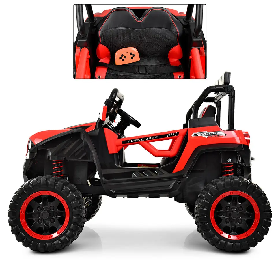 Детский электромобиль Bambi Джип M 3804EBLR-3 с музыкой и светом - фото 4