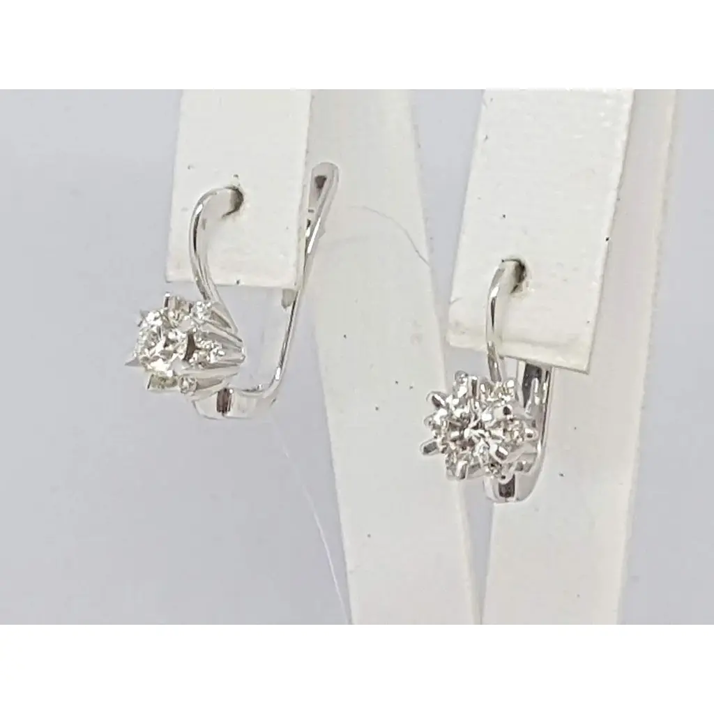 Золоті сережки Qvaliz з діамантами. Артикул 214178 - фото 2