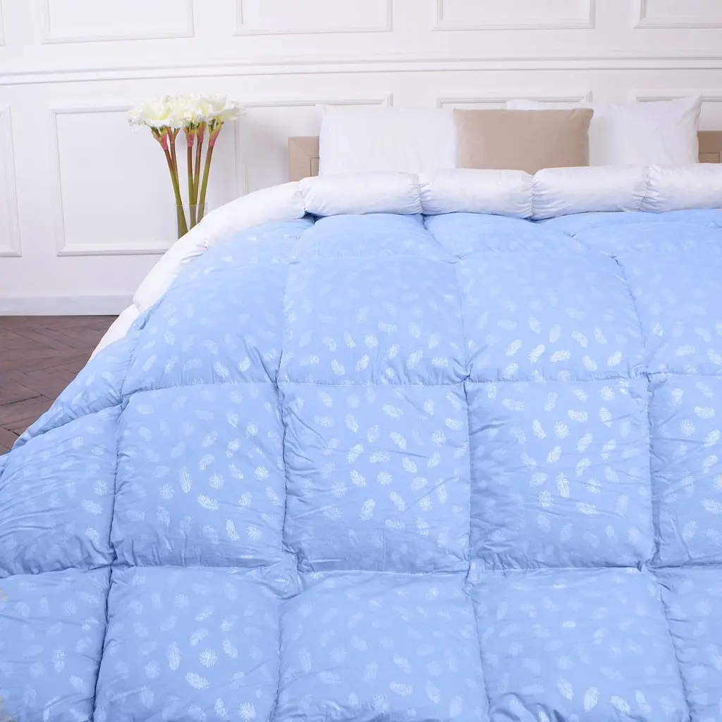 Ковдра пухова MirSon Karmen №1840 Bio-Blue, 70% пух, євростандарт, 220x200, блакитна (2200003013641) - фото 3