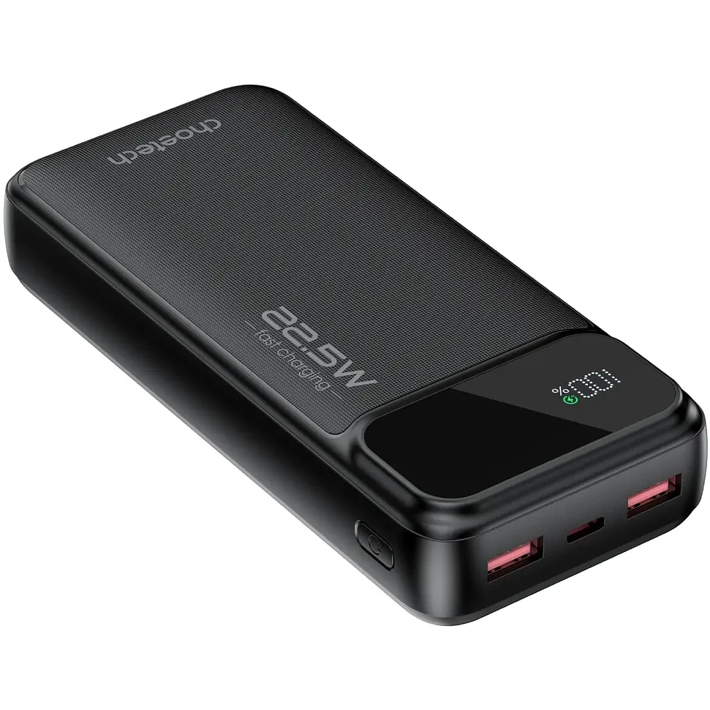 УМБ Choetech 20000mAh 22.5W PD,QC3.0 2USB-A+USB-C In/Out Black - фото 2