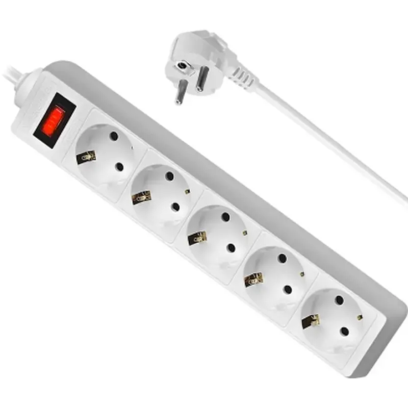 Мережевий фільтр живлення Defender ES 3m 5 роз. white (99482) - фото 5