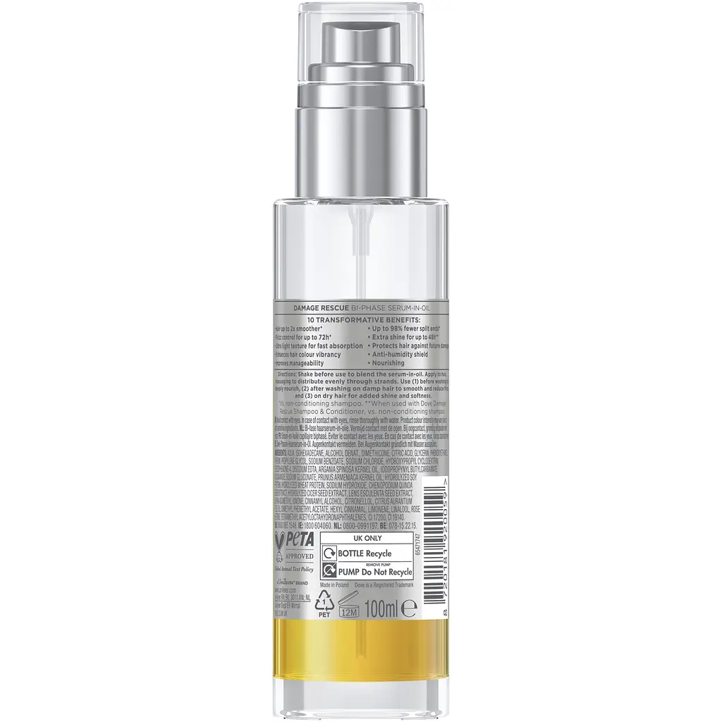 Двофазна сироватка-олія Dove Scalp + Hair Therapy відновлення пошкоджень 100 мл - фото 2
