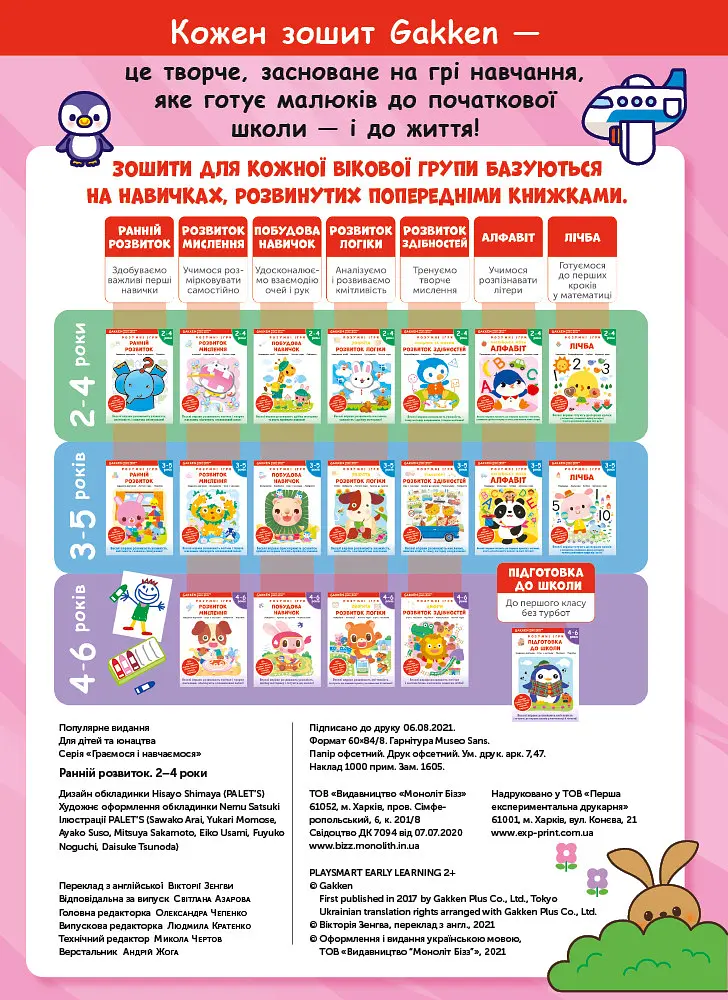Розумні ігри. Ранній розвиток. 2–4 роки + наліпки і багаторазові сторінки для малювання / Gakken - фото 6