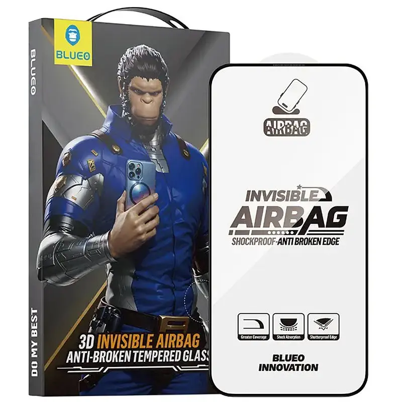 Захисне 3D скло Invisible Airbag для Apple iPhone 14 Pro Max Blueo teh0031828 - фото 2