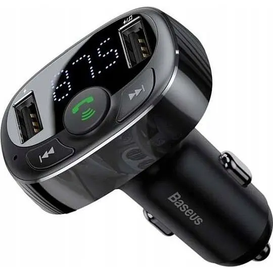 FM-трансмиттер Baseus FM Launcher S-09 Standart Edition 2.4A 2хUSB-A Black (CCMT000001) [96092] - фото 2