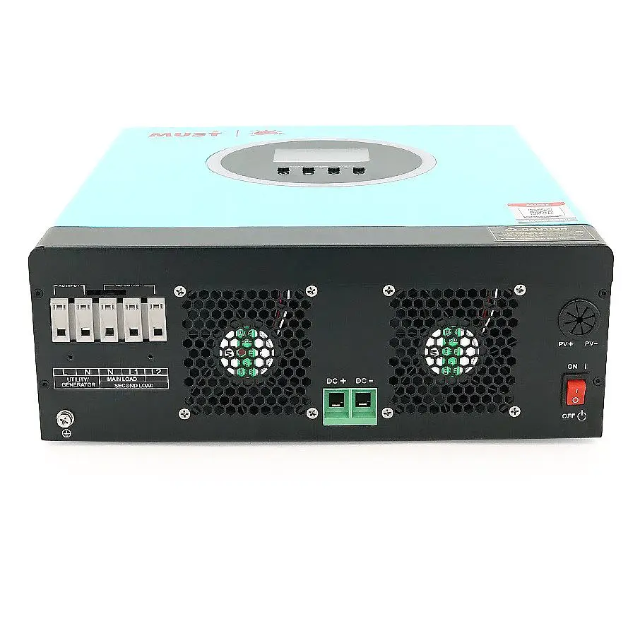 UPS ДБЖ гібридний інвертор MUST PV18-3524-ECO, 3500W, 24V, заряд 60A, 160-275V, MPPT (100А, 60-360 Vdc) - фото 2