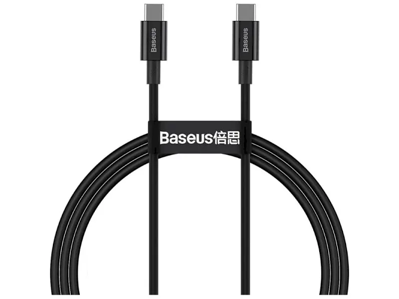 Кабель BASEUS Superior Series Fast Charging Type-C to Type-C PD 1m Black (CATYS-B01)