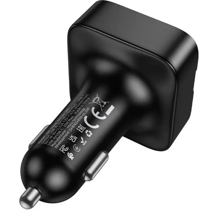 FM трансмиттер автомобильный Hoco E87 Delta Bluetooth 5.4, 35W, USB C 20W PD QC AFC, USB A 5V 3A, USB A 5V 0.5A - фото 3