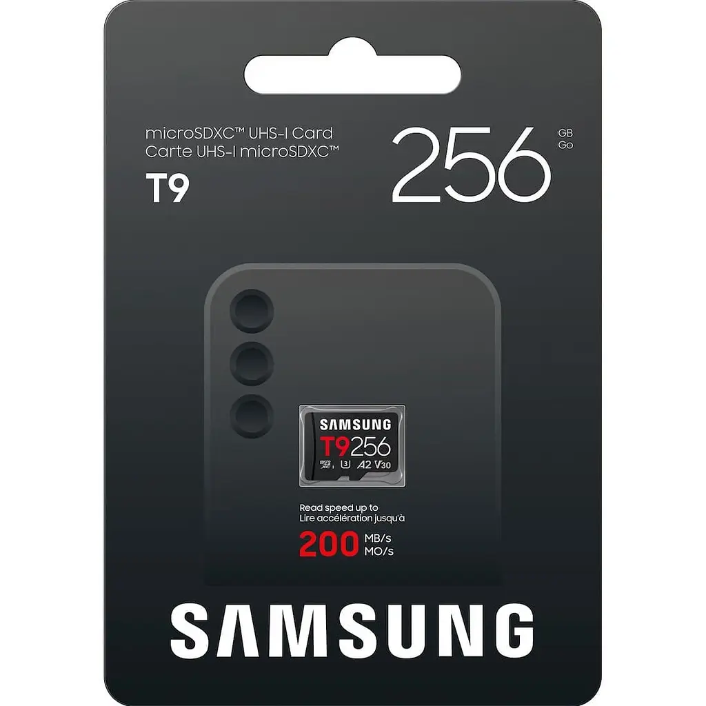 Карта пам'яті Samsung MICRO SDXC T9 256GB, U3, V30, A2 до 200 Мб/с (MB-MH256T/WW) - фото 3
