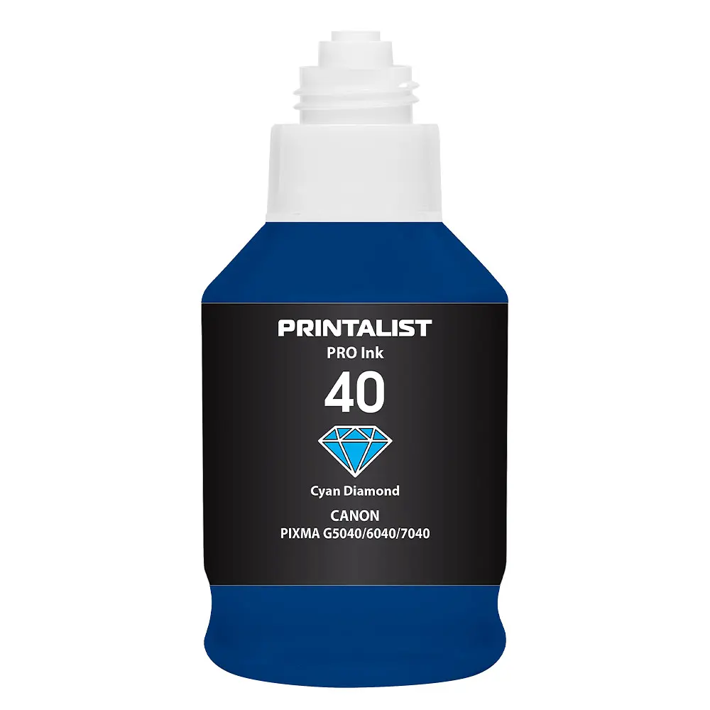Чорнило PRINTALIST GI-40 для Canon G5040/G6040 190г Cyan водорозчинне (PL40C) - фото 7