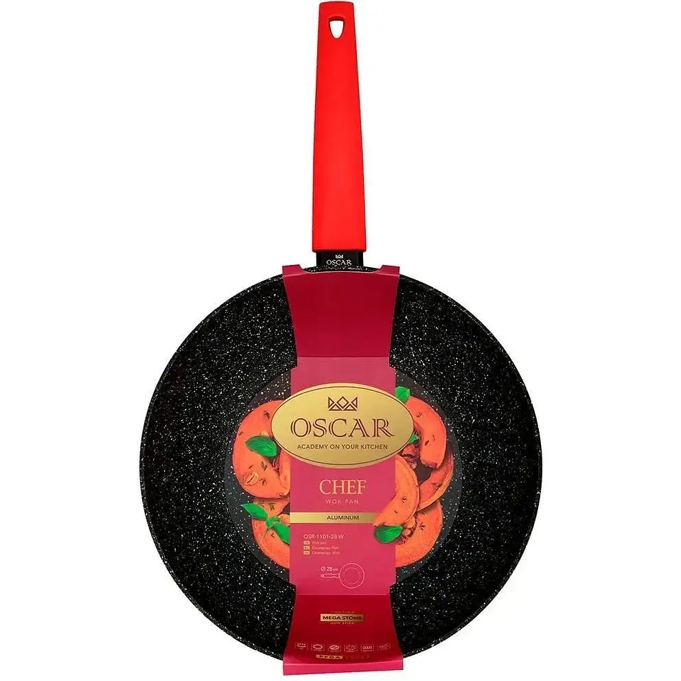 Сковорода Вок Oscar Chef 28 см (OSR-1101-28 w) - фото 4