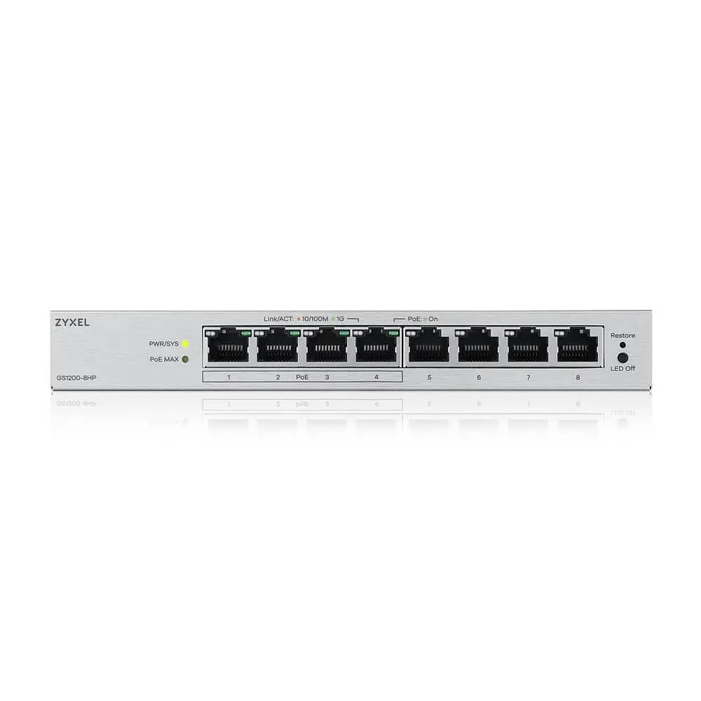 Комутатор Zyxel GS1200-8HP v3 (GS1200-8HPV3-EU0101F) - фото 2