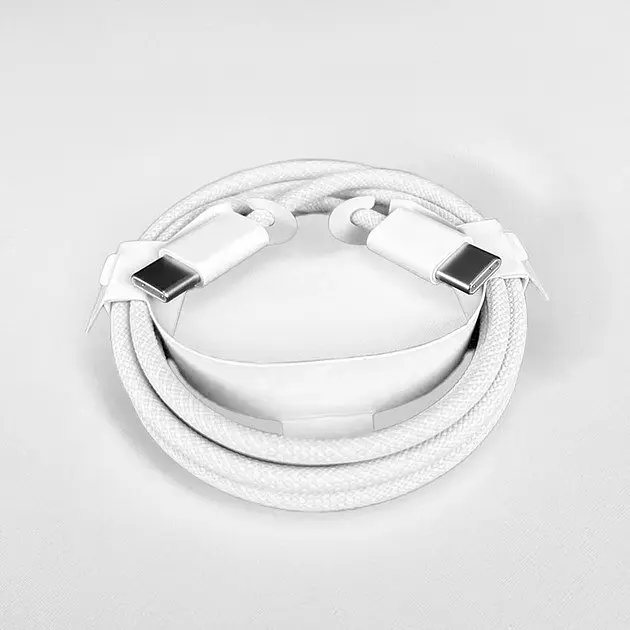 Кабель для зарядки Type-C – Type-C, 1 м, білий, швидка зарядка, для телефону та планшету - фото 4