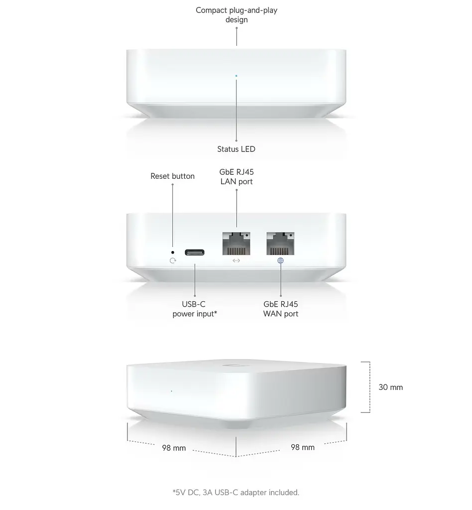 Маршрутизатор Ubiquiti Unifi UXG-Lite - фото 2