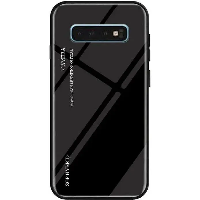 Чехол бампер Primo Gradient Glass для Samsung Galaxy S10 Plus (SMG975) Black - фото 2