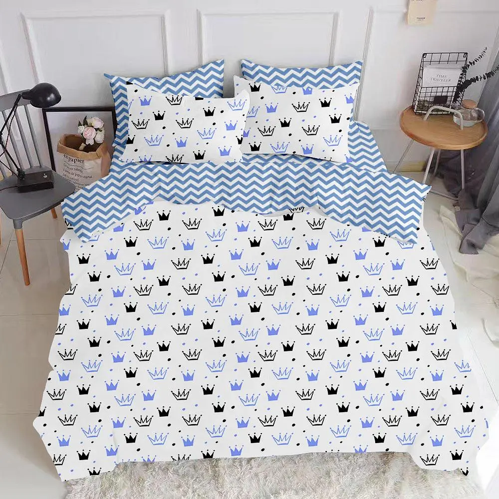 Набір наволочок Cosas Crown 50х70 см блакитний (SetPillow_CrownBlue_ZigZagGrey_50х70) - фото 6