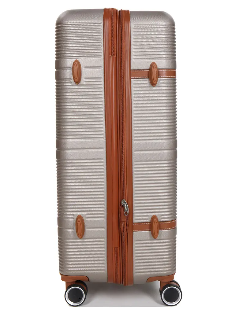 Валіза велика L ABS-пластик Worldline Airtex 629 76×52×30см 110л Шампань - фото 6
